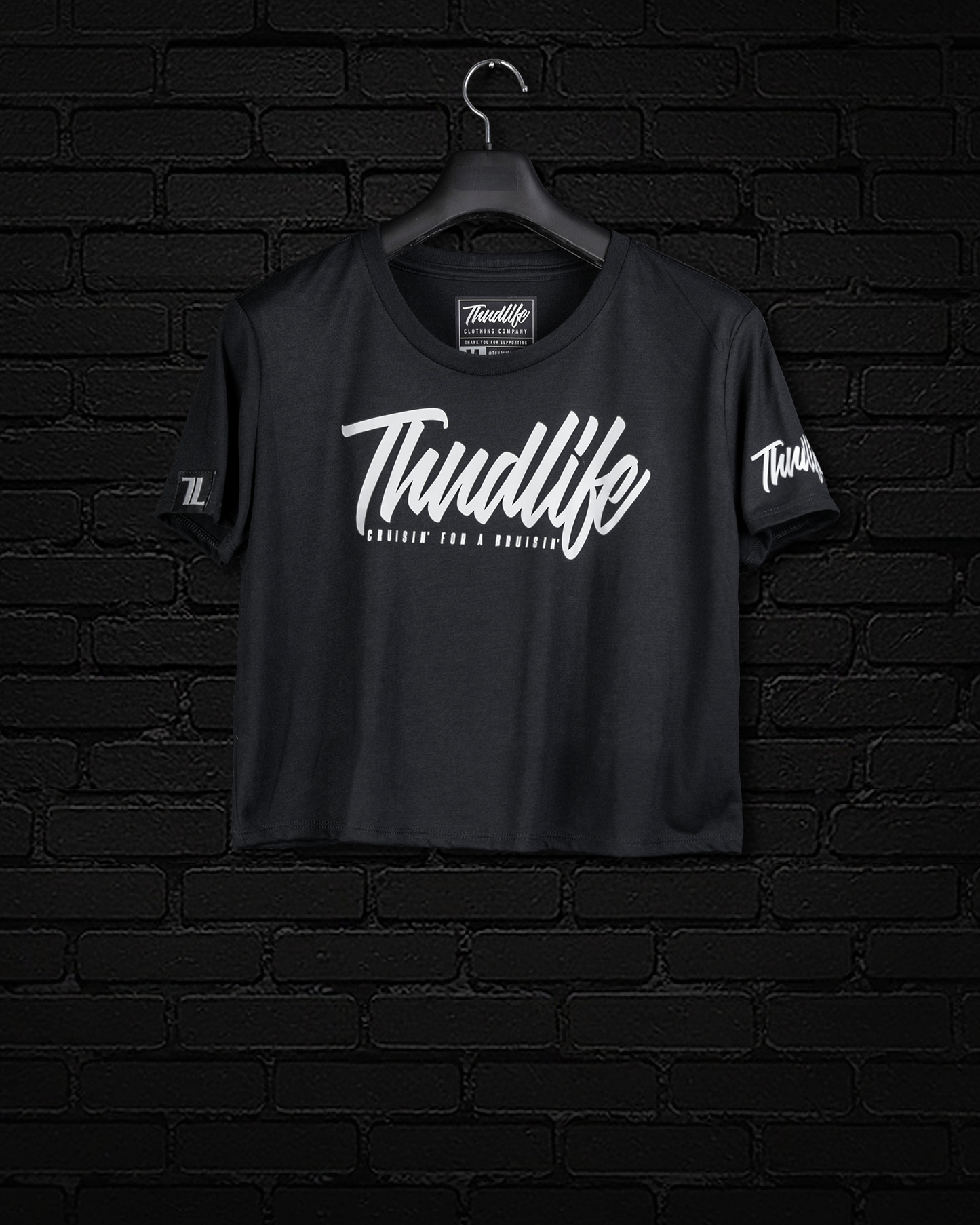 C4B CROP TEE BLK